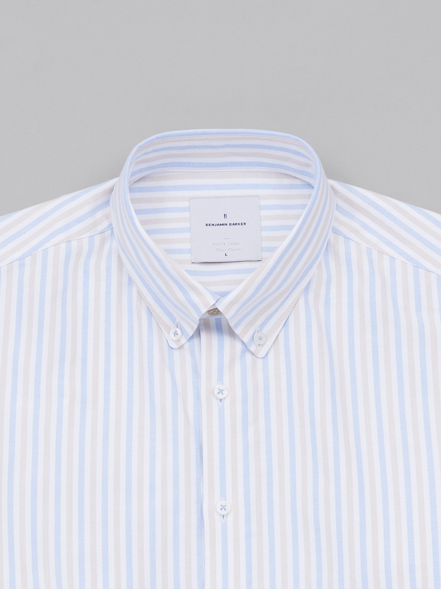 Duncan Blue Sand Stripe Oxford