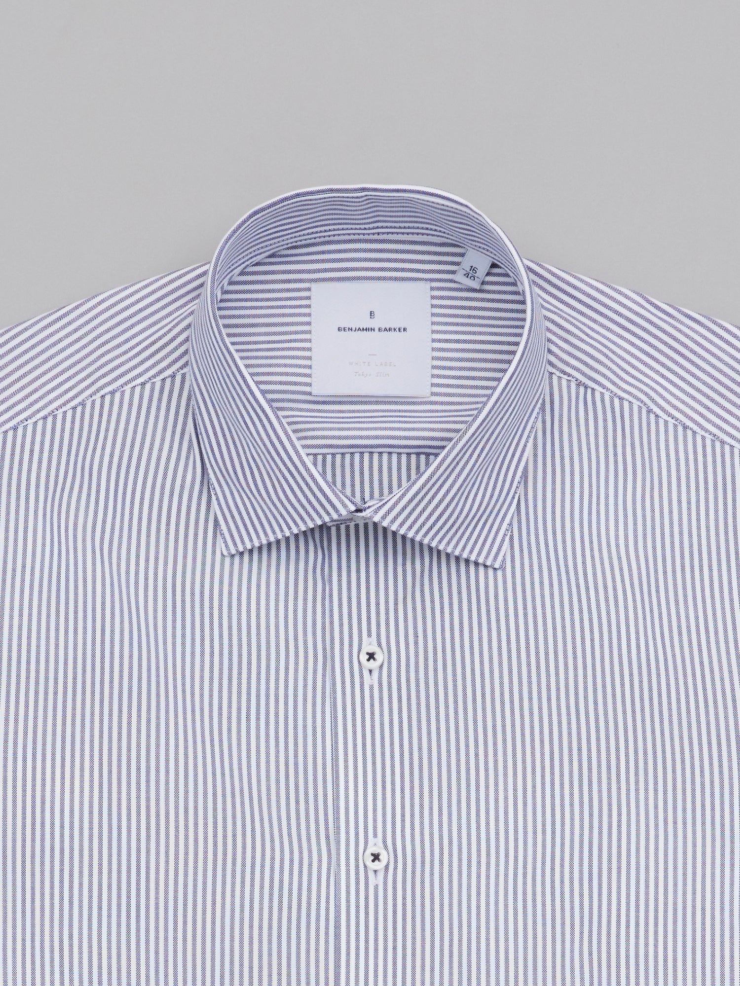 Belford Navy Oxford Stripe