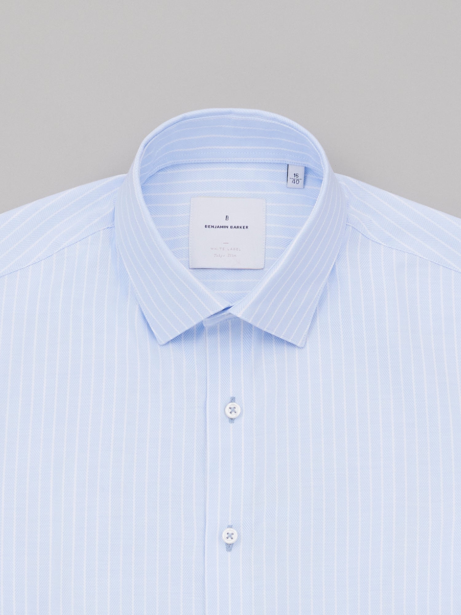 Charing Sky Blue Easy Care Stripe