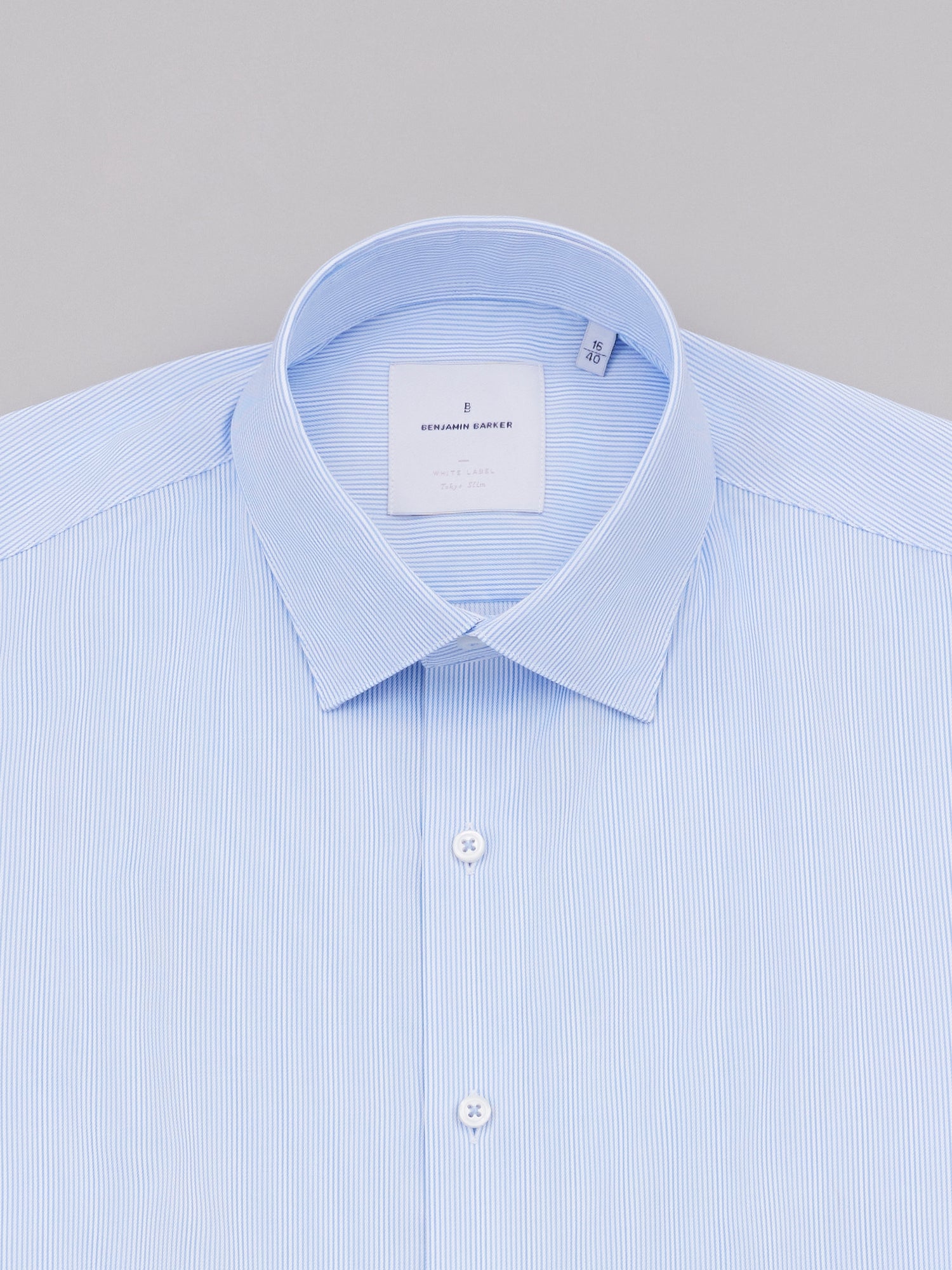 Atlas Sky Blue Easy Care Pinstripe