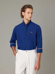 Shoji Embroidered Indigo Chambray