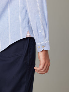 Fujiwara Embroidered Linen Stripe