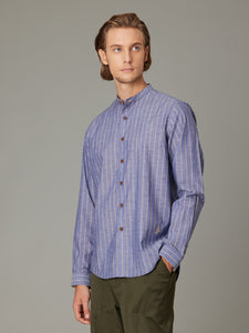 Aizawa Embroidered Chambray Stripe