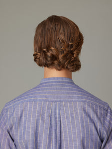 Aizawa Embroidered Chambray Stripe
