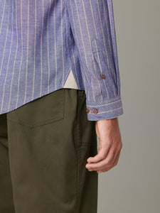 Aizawa Embroidered Chambray Stripe