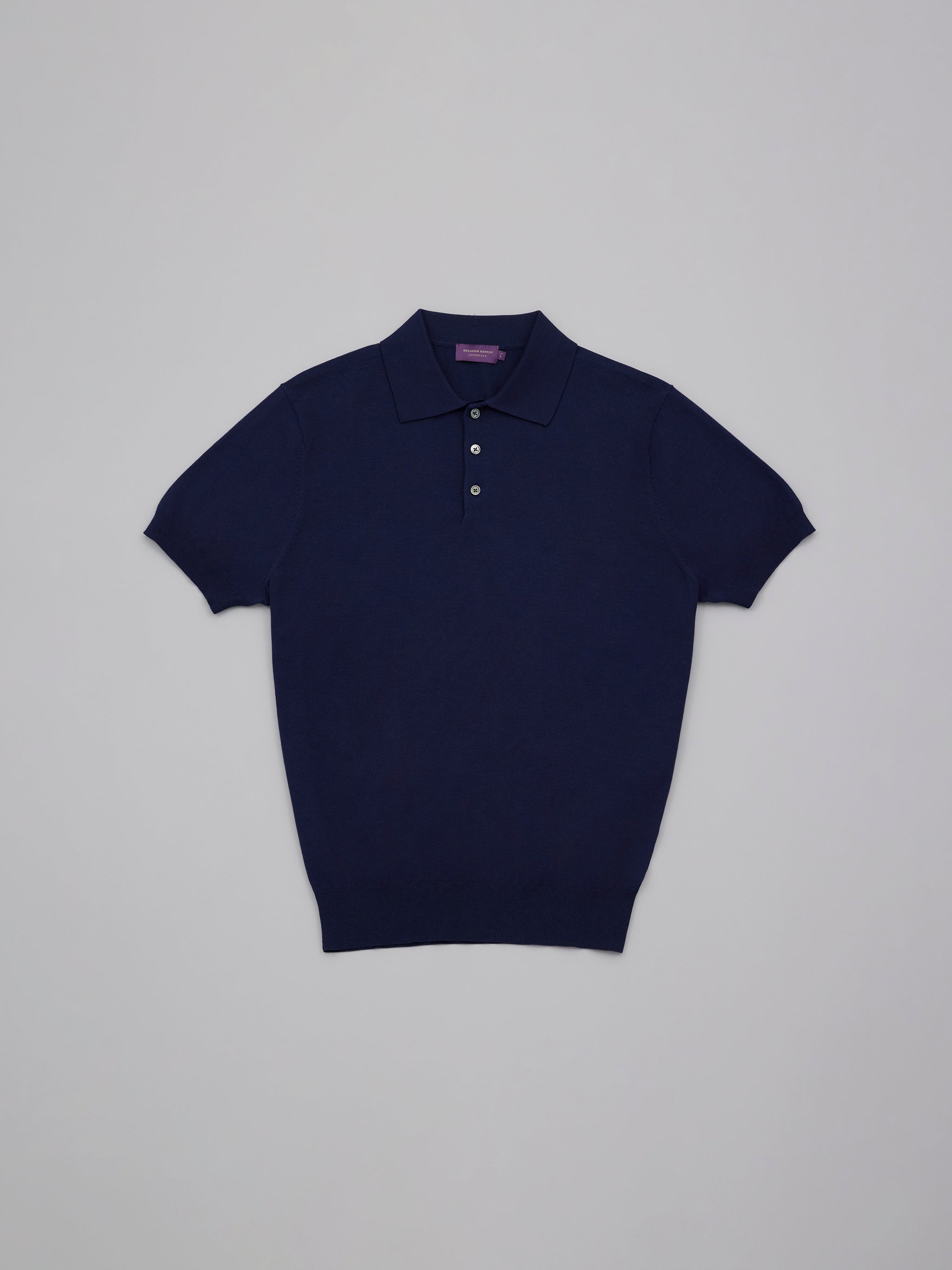 Cotton Silk Knit Polo