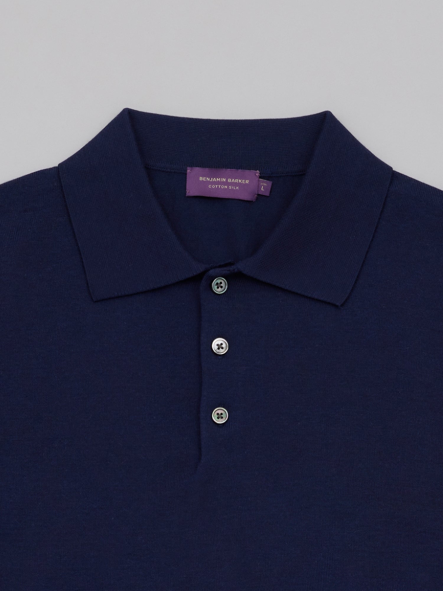 Cotton Silk Knit Polo