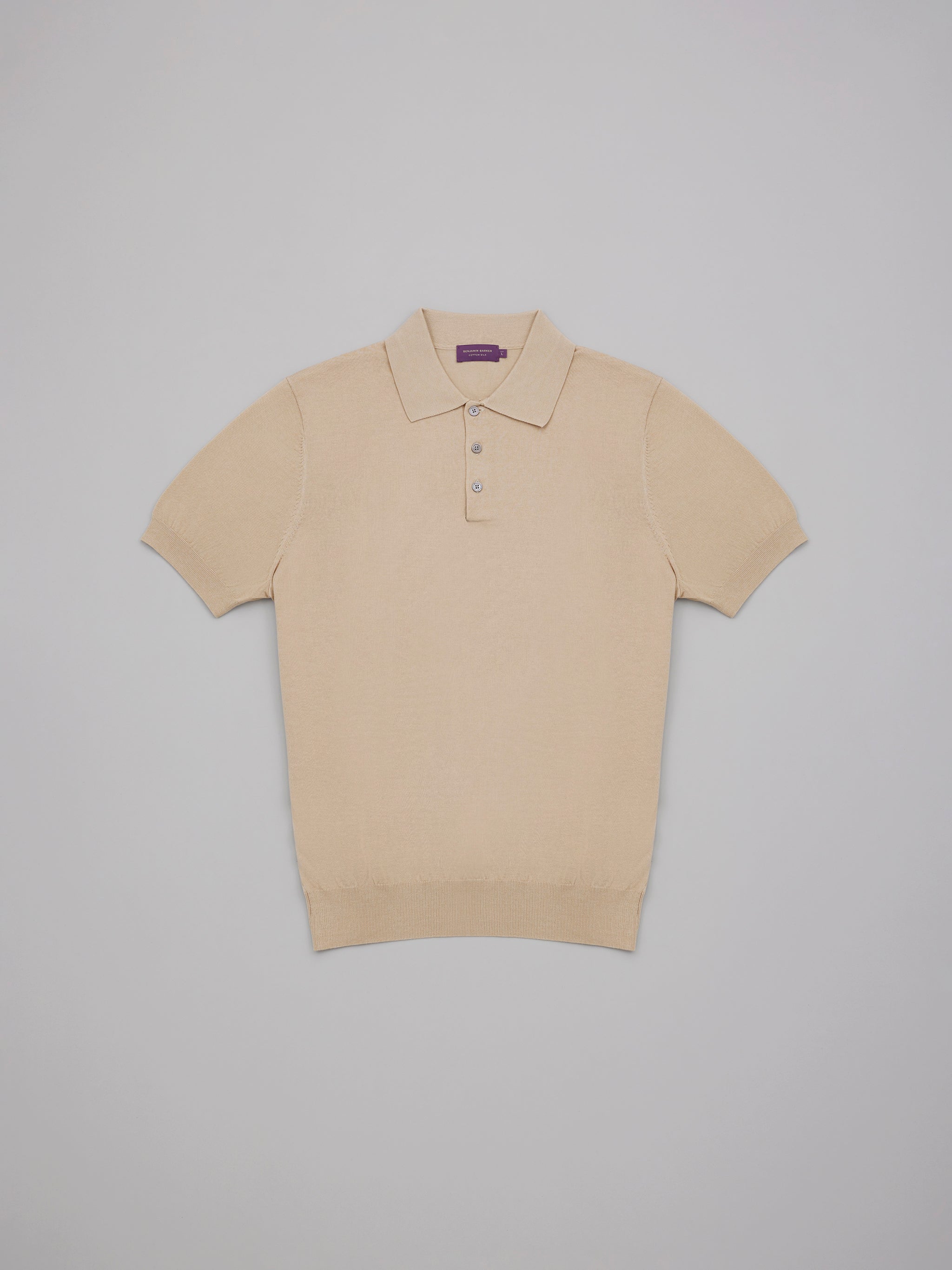 Cotton Silk Knit Polo