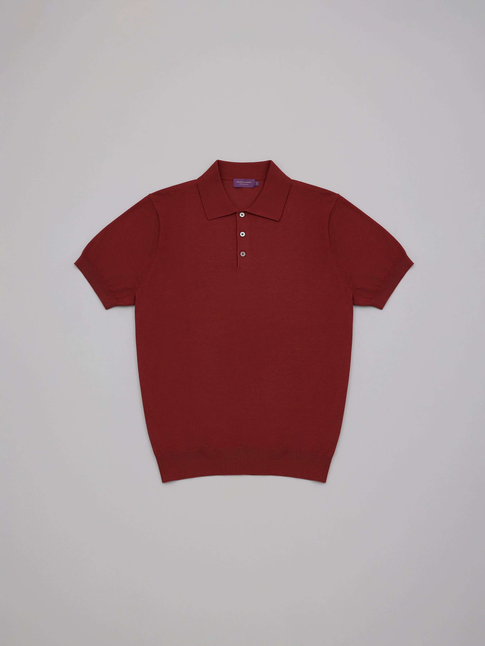 Cotton Silk Knit Polo