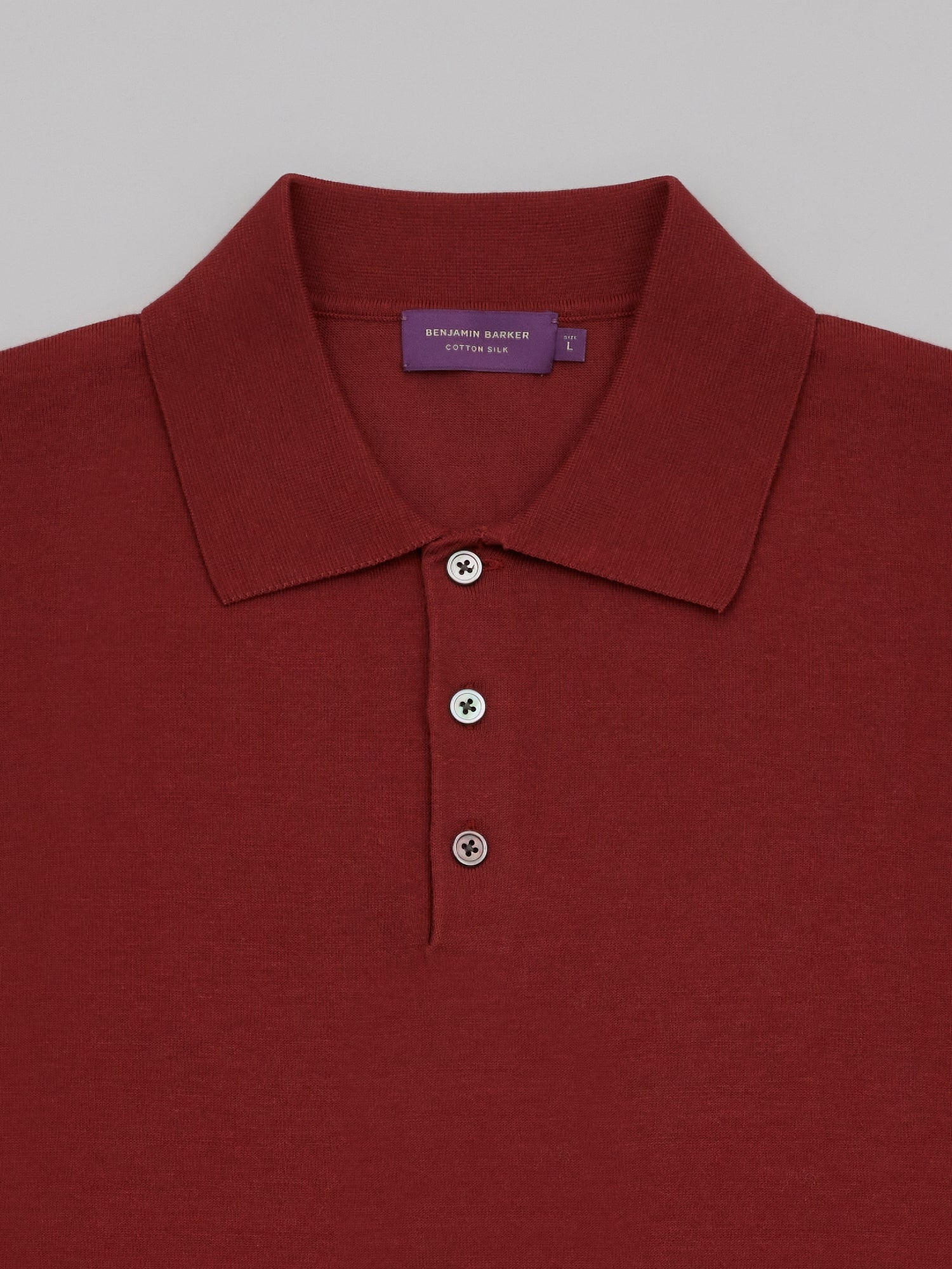 Cotton Silk Knit Polo