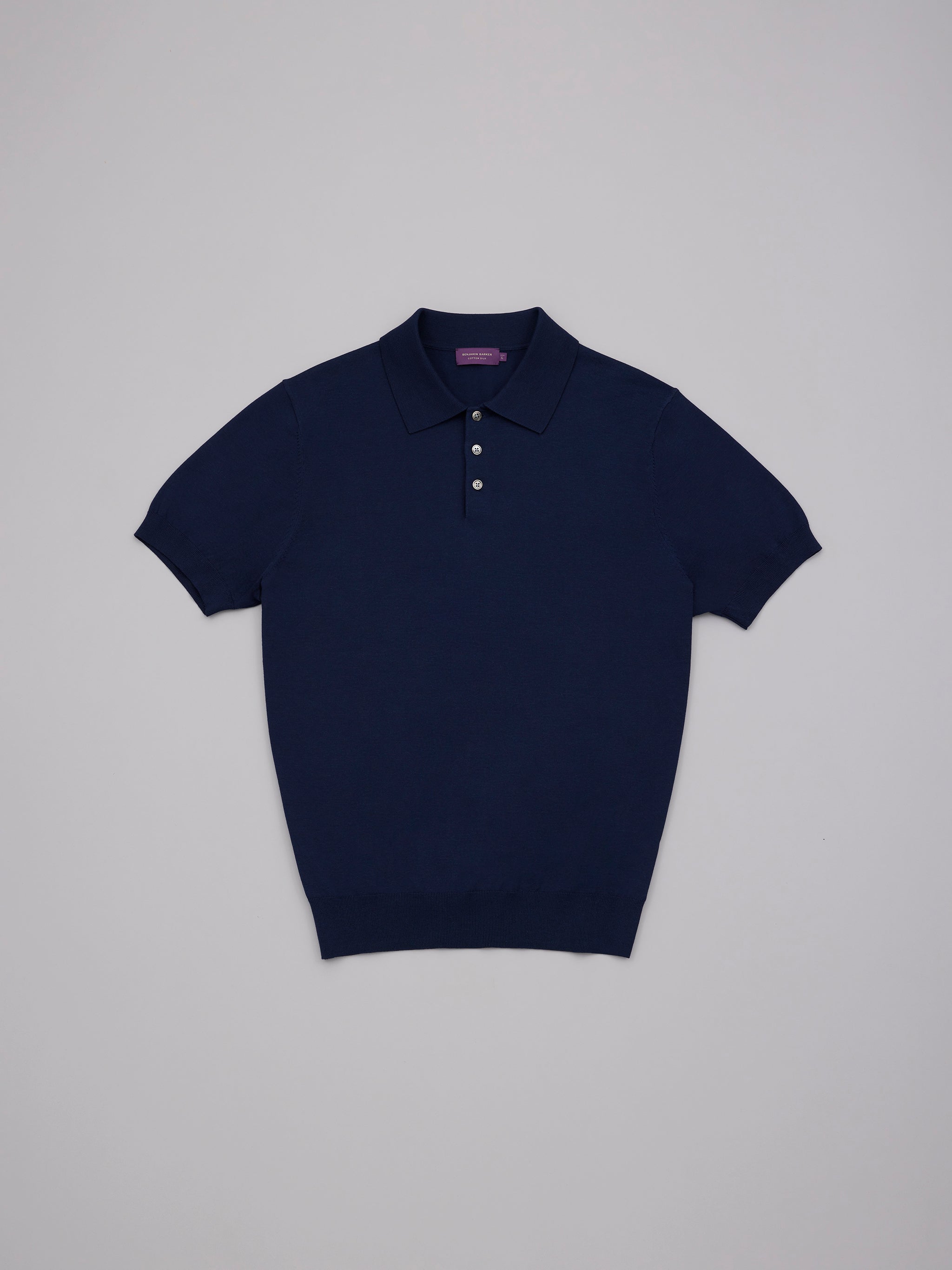 Cotton Silk Knit Polo