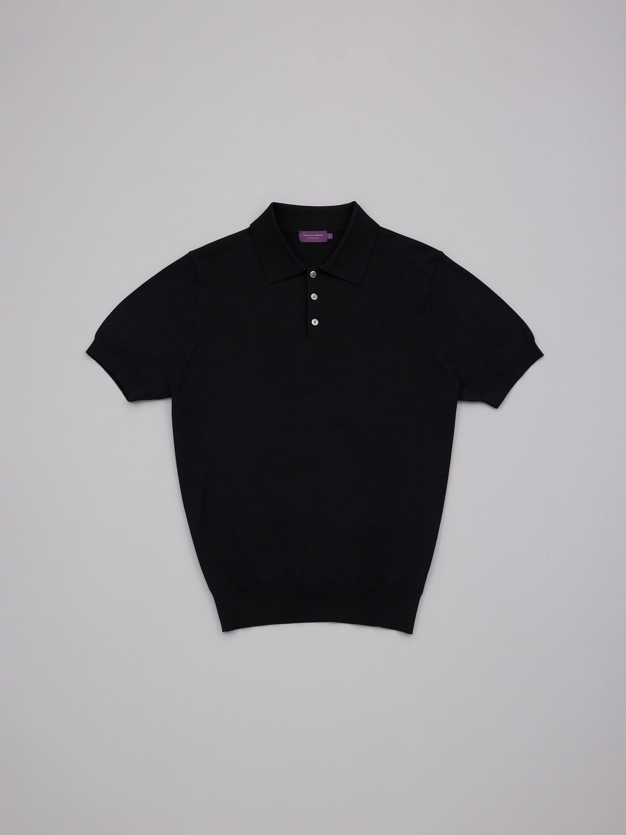 Cotton Silk Knit Polo
