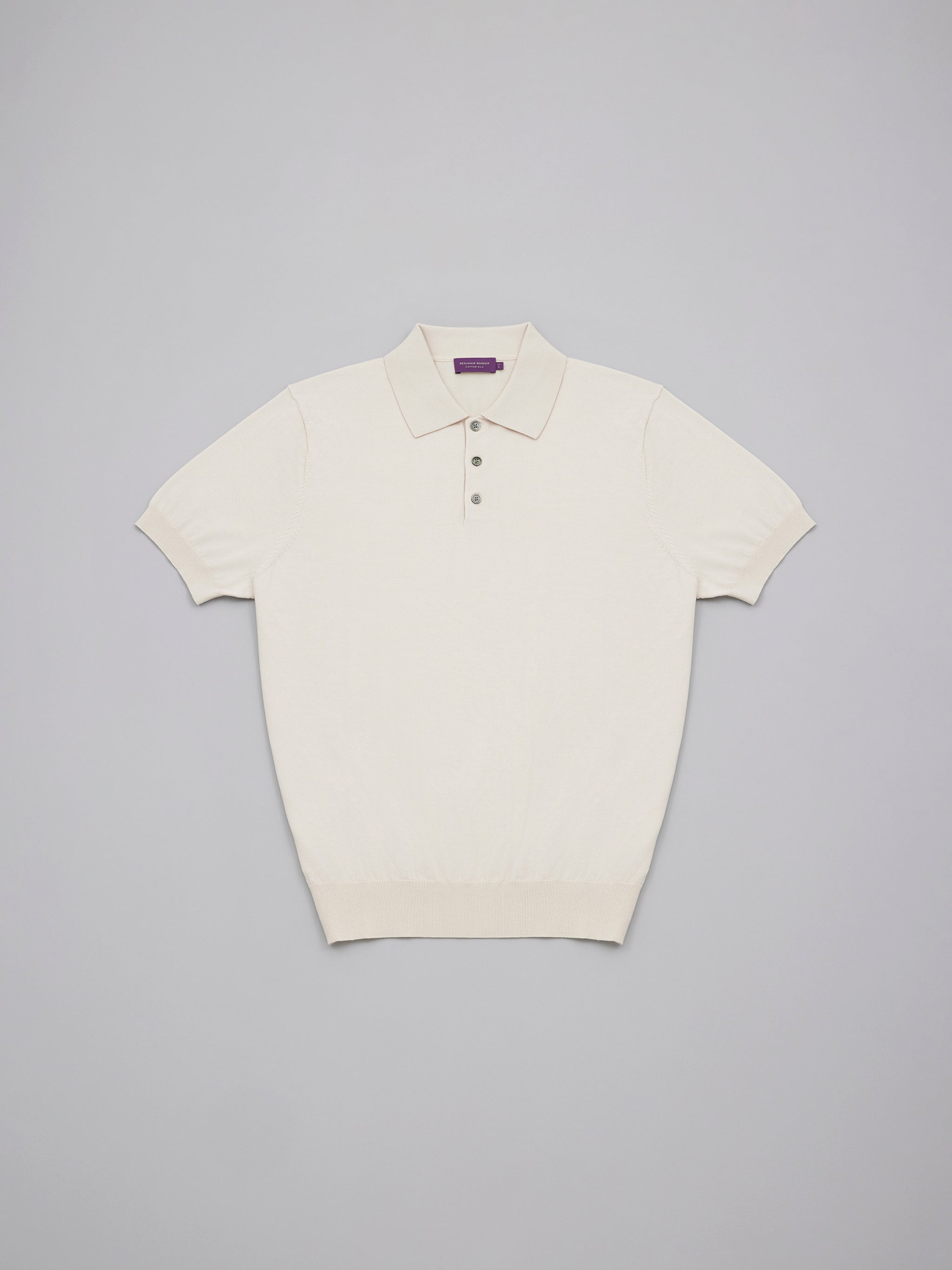 Cotton Silk Knit Polo