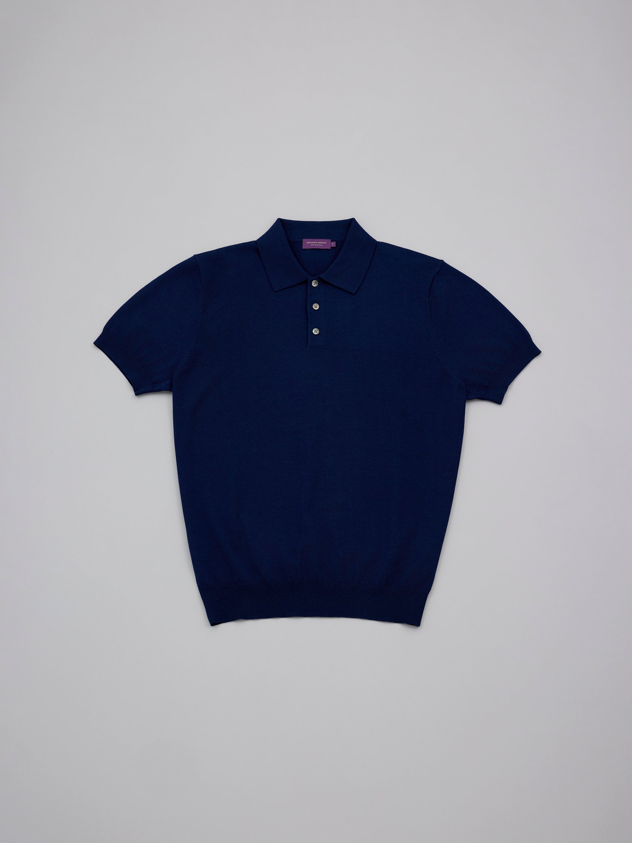 Cotton Silk Knit Polo