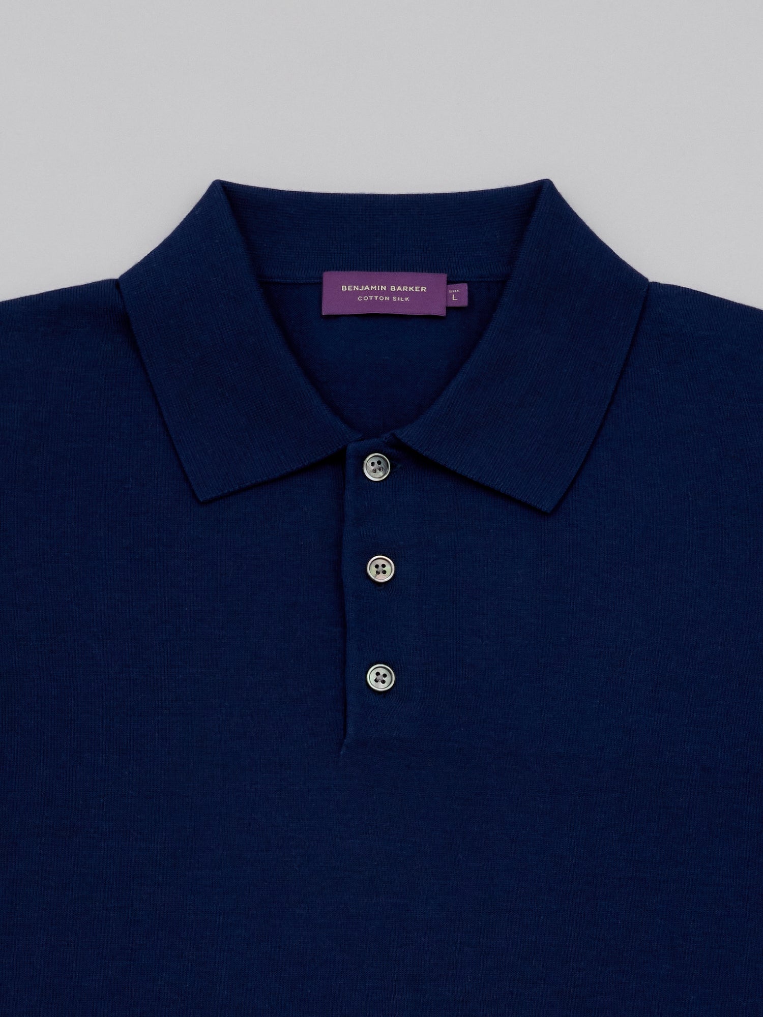 Cotton Silk Knit Polo