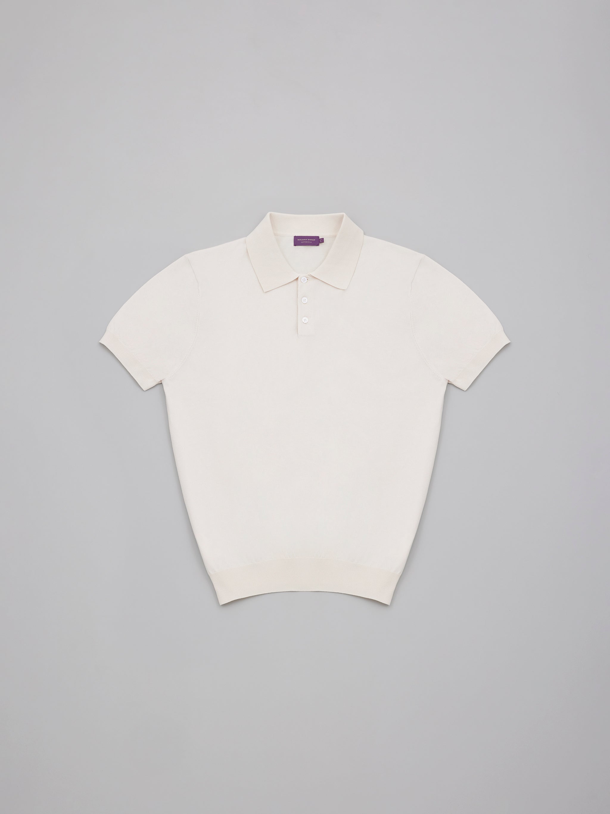 Cotton Silk Knit Polo