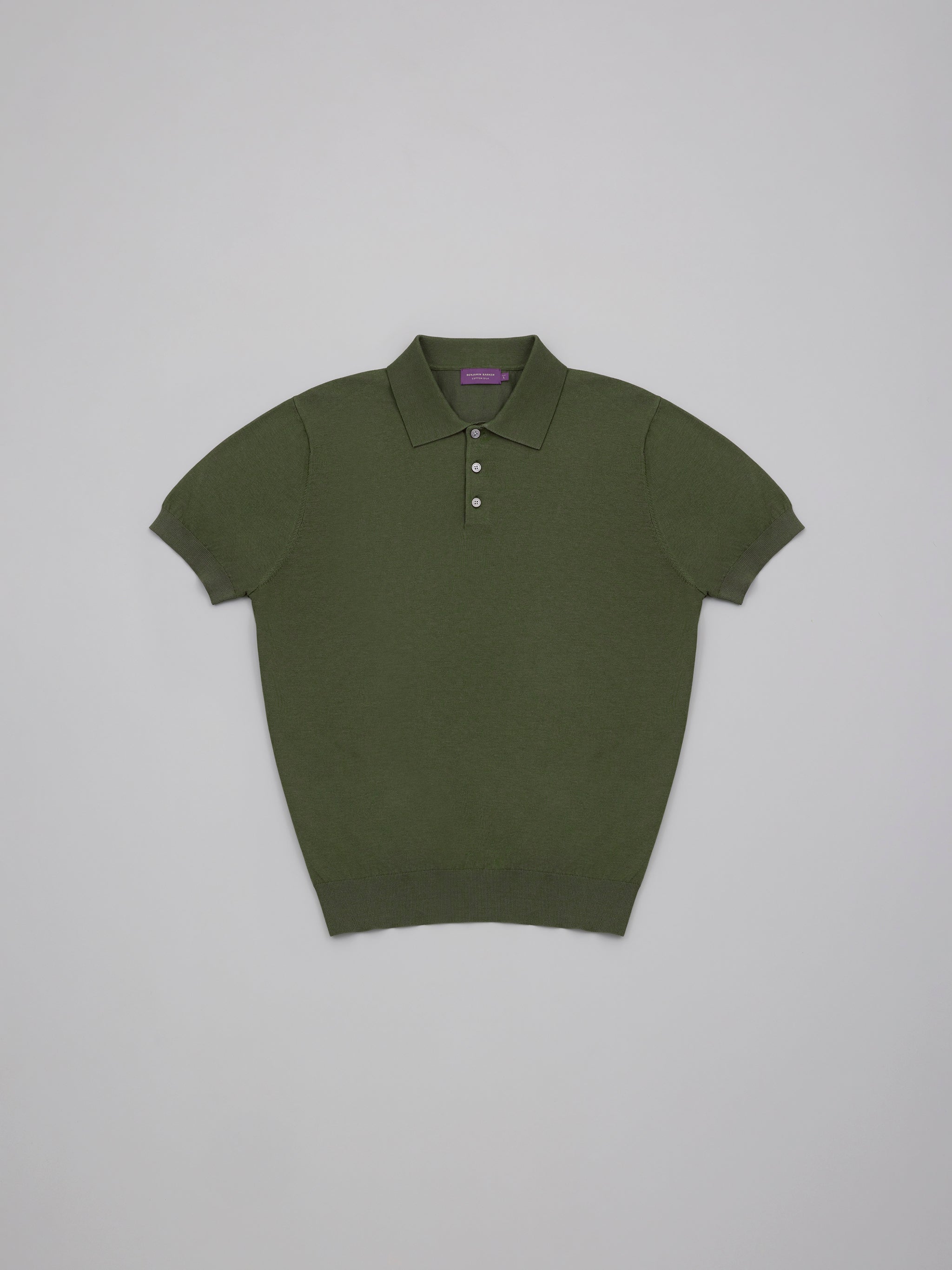 Cotton Silk Knit Polo
