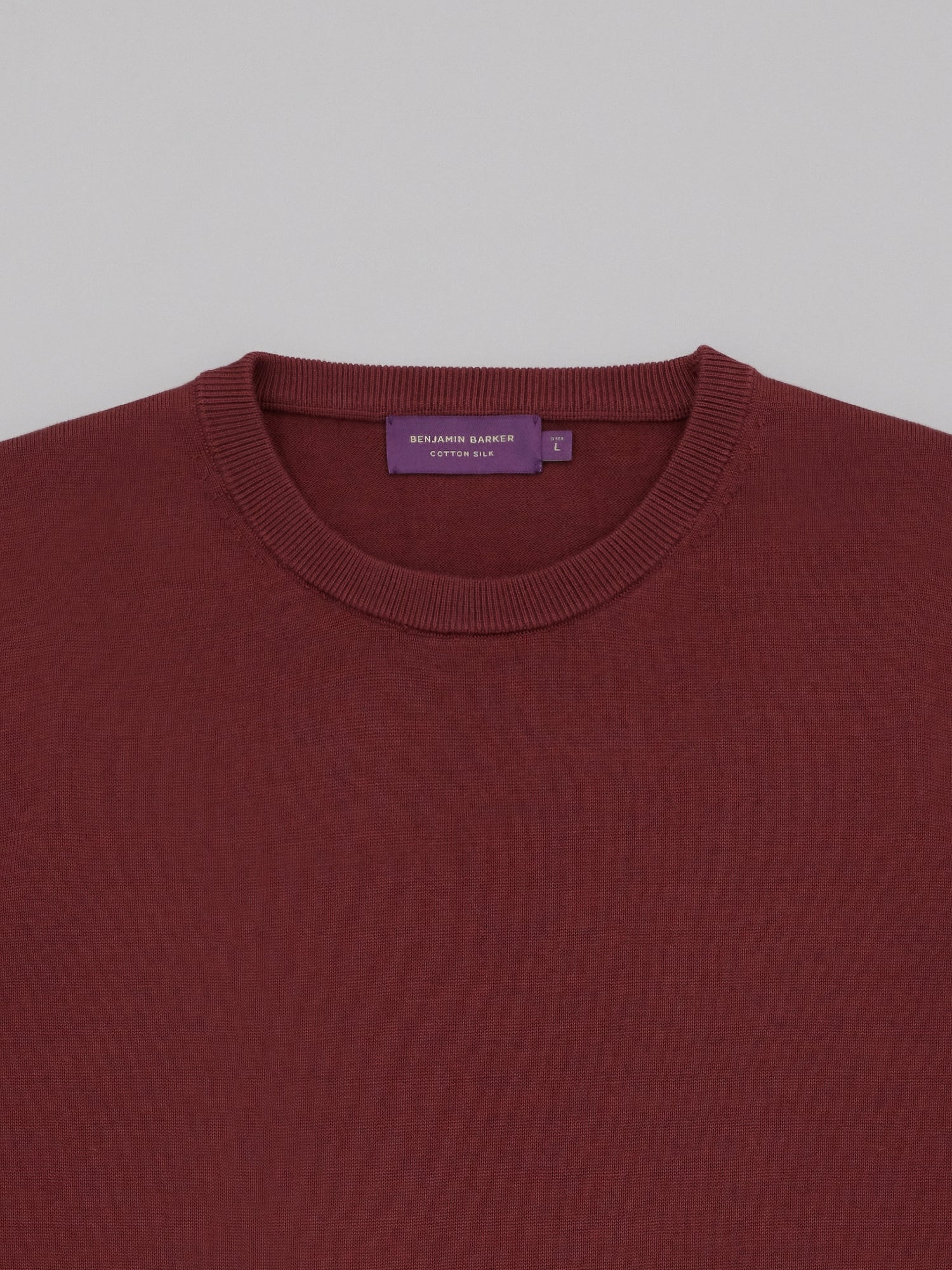 Cotton Silk Burgundy Knit Tee
