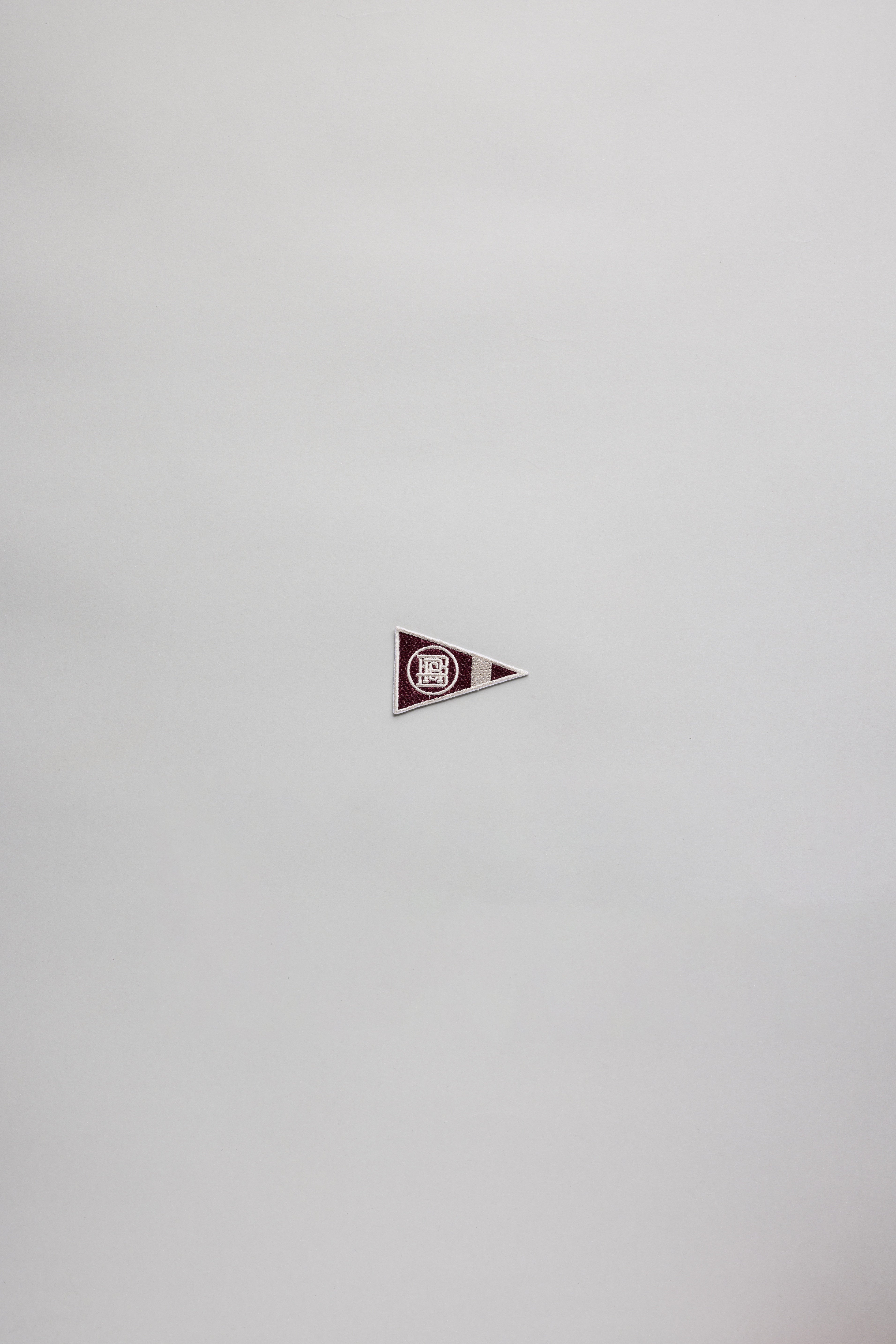 BBRC Logo Flag Iron-on Patch Burgundy