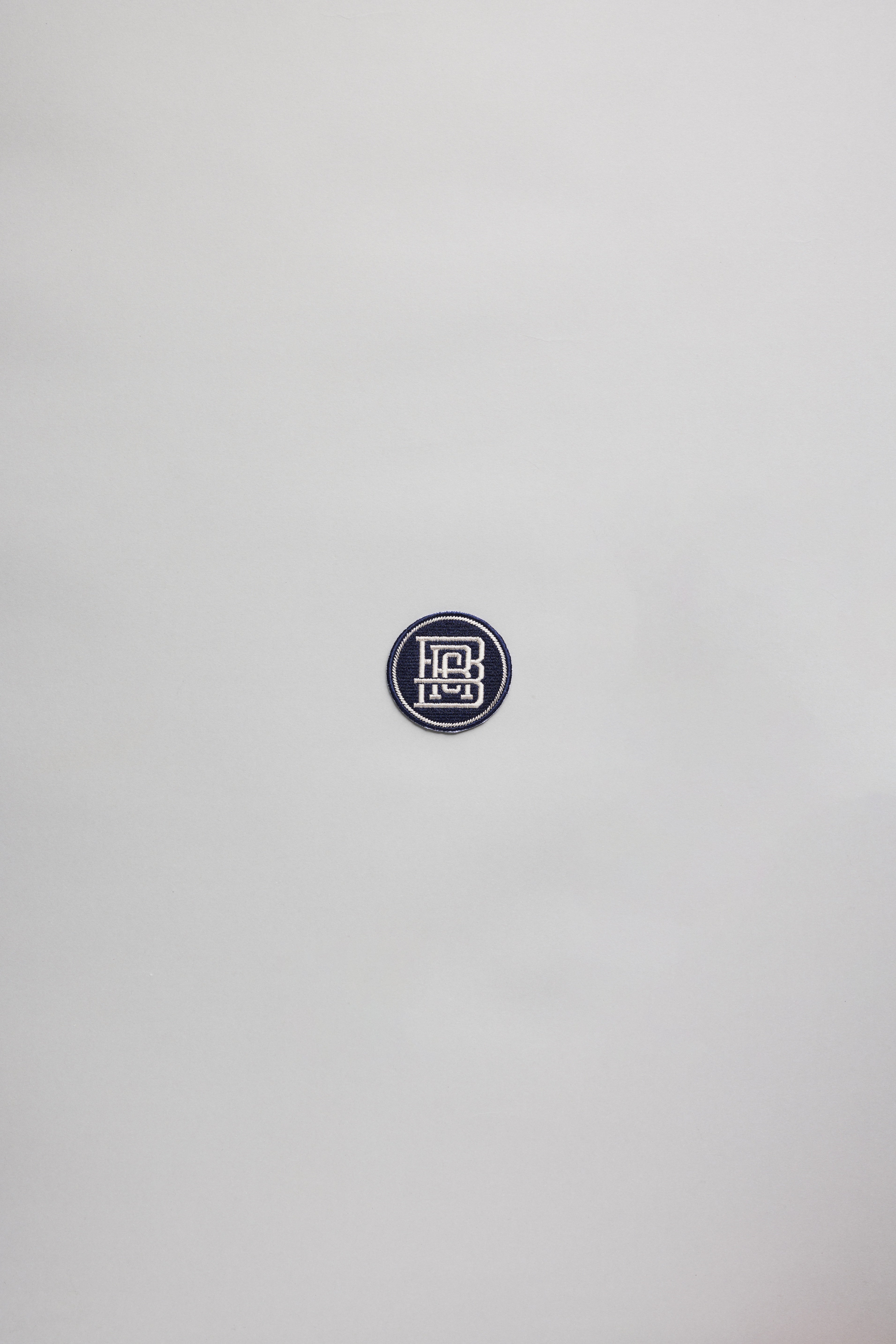 BBRC Logo Round Iron-on Patch Navy