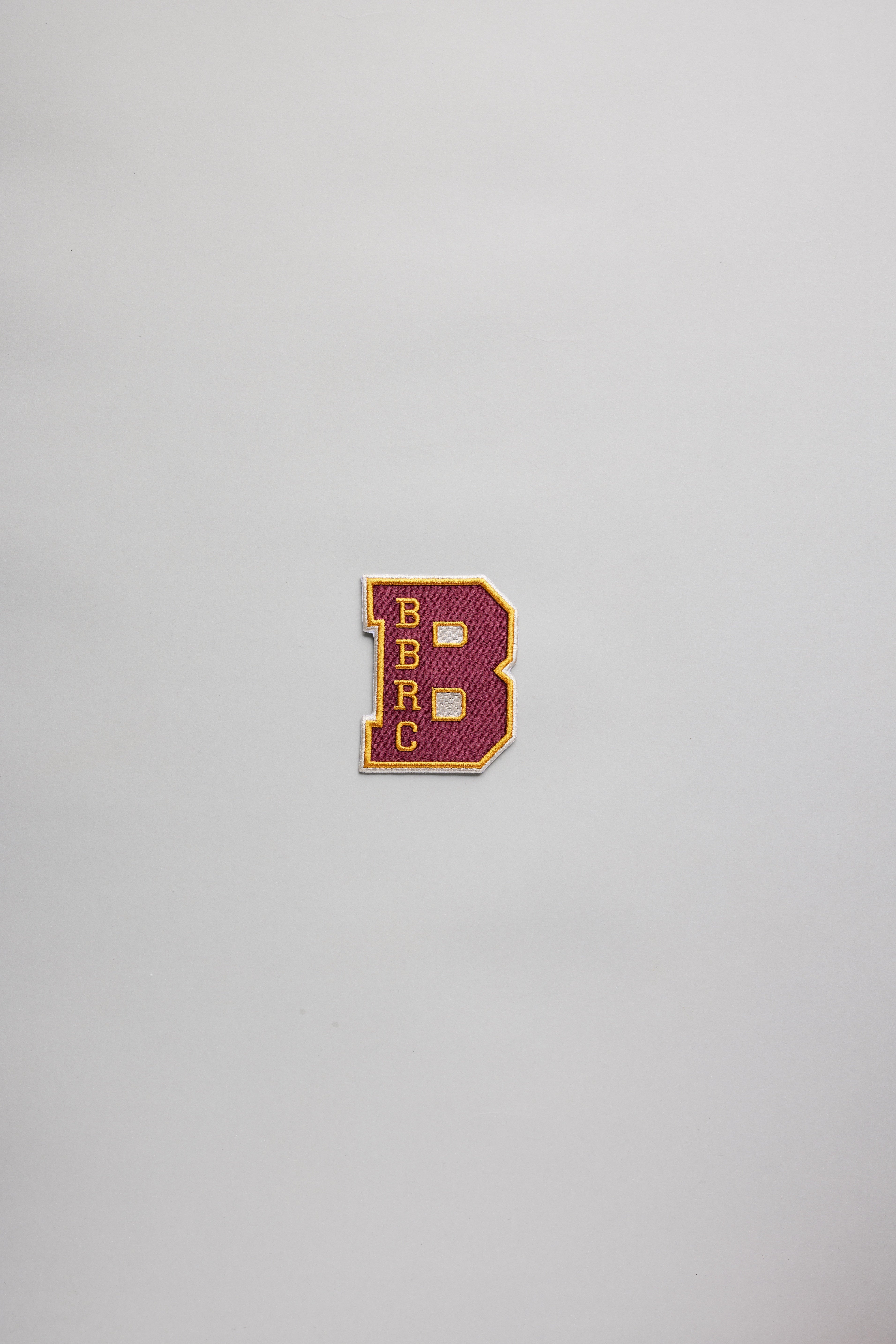 Burgundy Big B Iron-on Patch